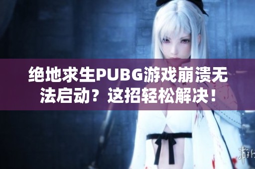 绝地求生PUBG游戏崩溃无法启动？这招轻松解决！