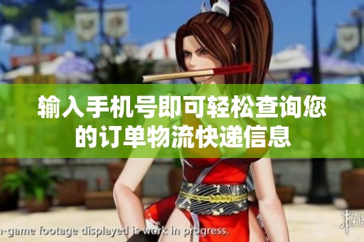 输入手机号即可轻松查询您的订单物流快递信息