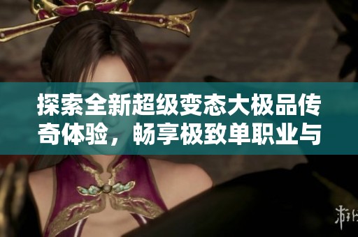 探索全新超级变态大极品传奇体验，畅享极致单职业与合击乐趣
