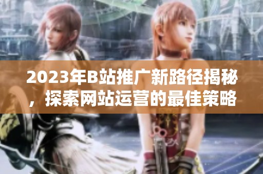 2023年B站推广新路径揭秘，探索网站运营的最佳策略
