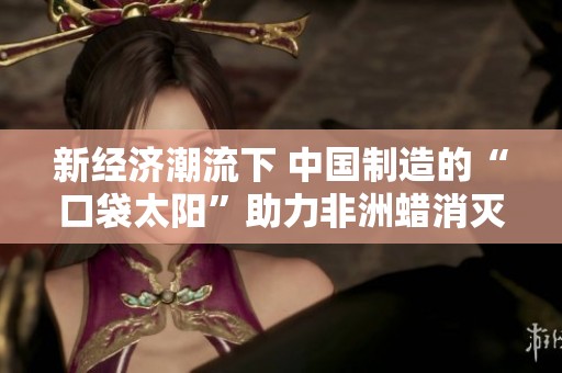 新经济潮流下 中国制造的“口袋太阳”助力非洲蜡消灭行动