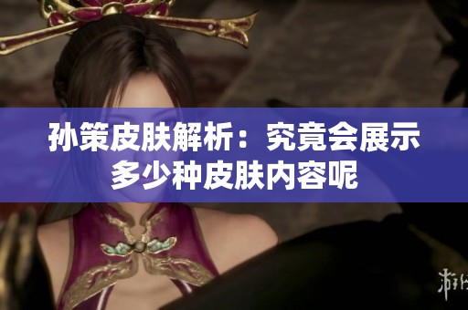 孙策皮肤解析：究竟会展示多少种皮肤内容呢