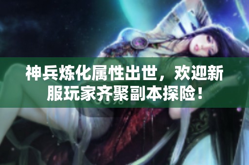 神兵炼化属性出世，欢迎新服玩家齐聚副本探险！
