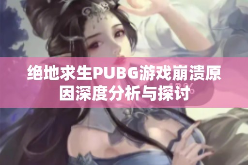 绝地求生PUBG游戏崩溃原因深度分析与探讨