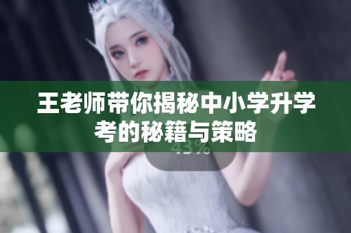 王老师带你揭秘中小学升学考的秘籍与策略