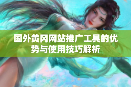 国外黄冈网站推广工具的优势与使用技巧解析