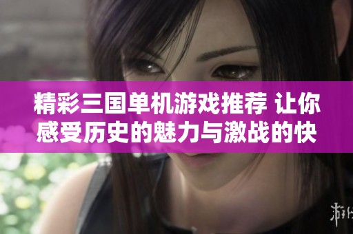 精彩三国单机游戏推荐 让你感受历史的魅力与激战的快感