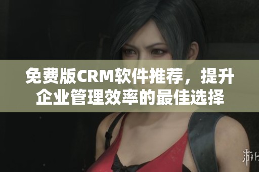 免费版CRM软件推荐，提升企业管理效率的最佳选择