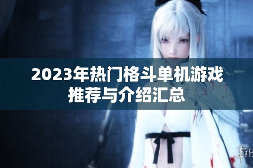 2023年热门格斗单机游戏推荐与介绍汇总