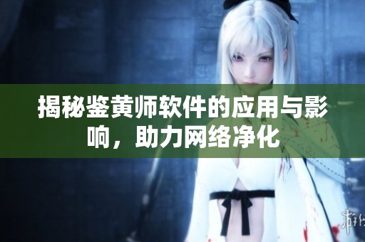 揭秘鉴黄师软件的应用与影响，助力网络净化