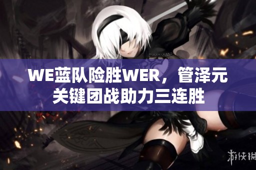 WE蓝队险胜WER，管泽元关键团战助力三连胜