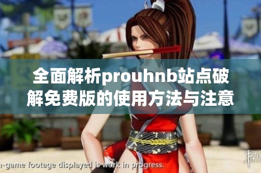 全面解析prouhnb站点破解免费版的使用方法与注意事项
