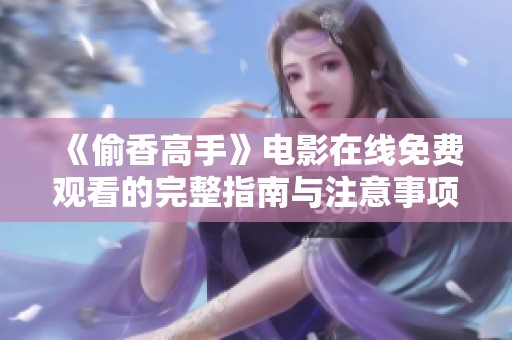 《偷香高手》电影在线免费观看的完整指南与注意事项