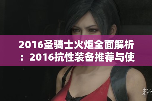 2016圣骑士火炬全面解析：2016抗性装备推荐与使用技巧