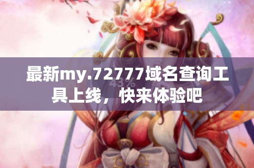 最新my.72777域名查询工具上线，快来体验吧