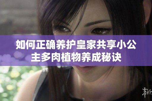 如何正确养护皇家共享小公主多肉植物养成秘诀