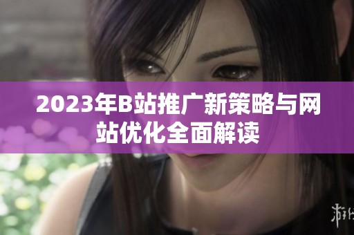 2023年B站推广新策略与网站优化全面解读