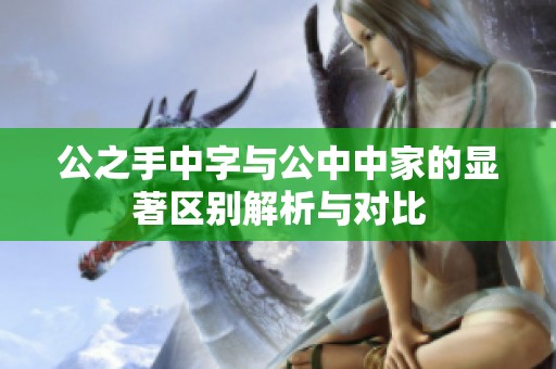 公之手中字与公中中家的显著区别解析与对比