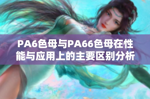 PA6色母与PA66色母在性能与应用上的主要区别分析