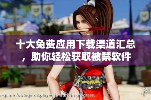 十大免费应用下载渠道汇总，助你轻松获取被禁软件