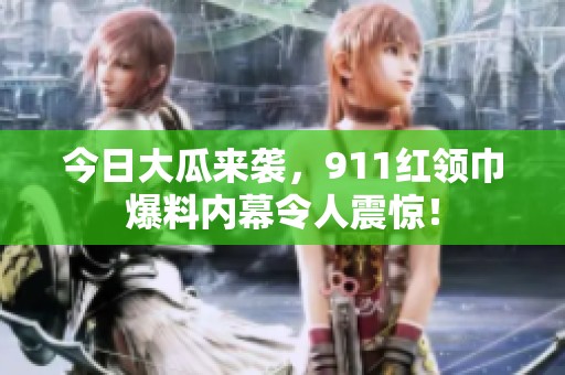 今日大瓜来袭，911红领巾爆料内幕令人震惊！