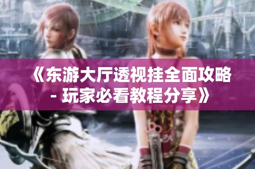 《东游大厅透视挂全面攻略 - 玩家必看教程分享》