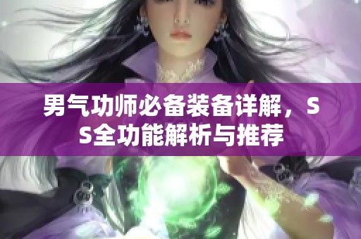 男气功师必备装备详解，SS全功能解析与推荐