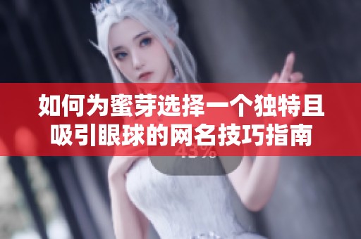 如何为蜜芽选择一个独特且吸引眼球的网名技巧指南
