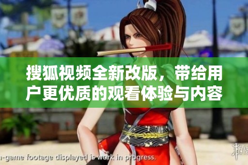 搜狐视频全新改版，带给用户更优质的观看体验与内容选择