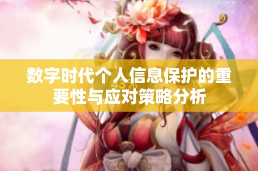 数字时代个人信息保护的重要性与应对策略分析