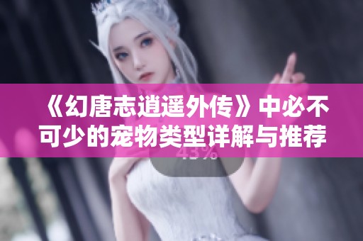 《幻唐志逍遥外传》中必不可少的宠物类型详解与推荐