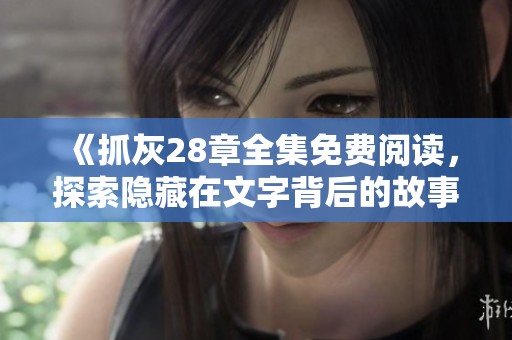 《抓灰28章全集免费阅读，探索隐藏在文字背后的故事》