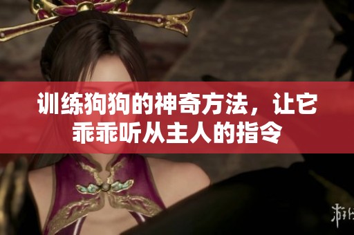 训练狗狗的神奇方法，让它乖乖听从主人的指令