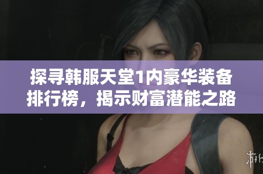 探寻韩服天堂1内豪华装备排行榜，揭示财富潜能之路